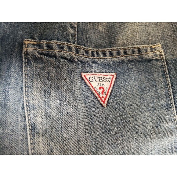 Guess Los Angeles Midi Skirt Light Wash Size 23 - Picture 4 of 7